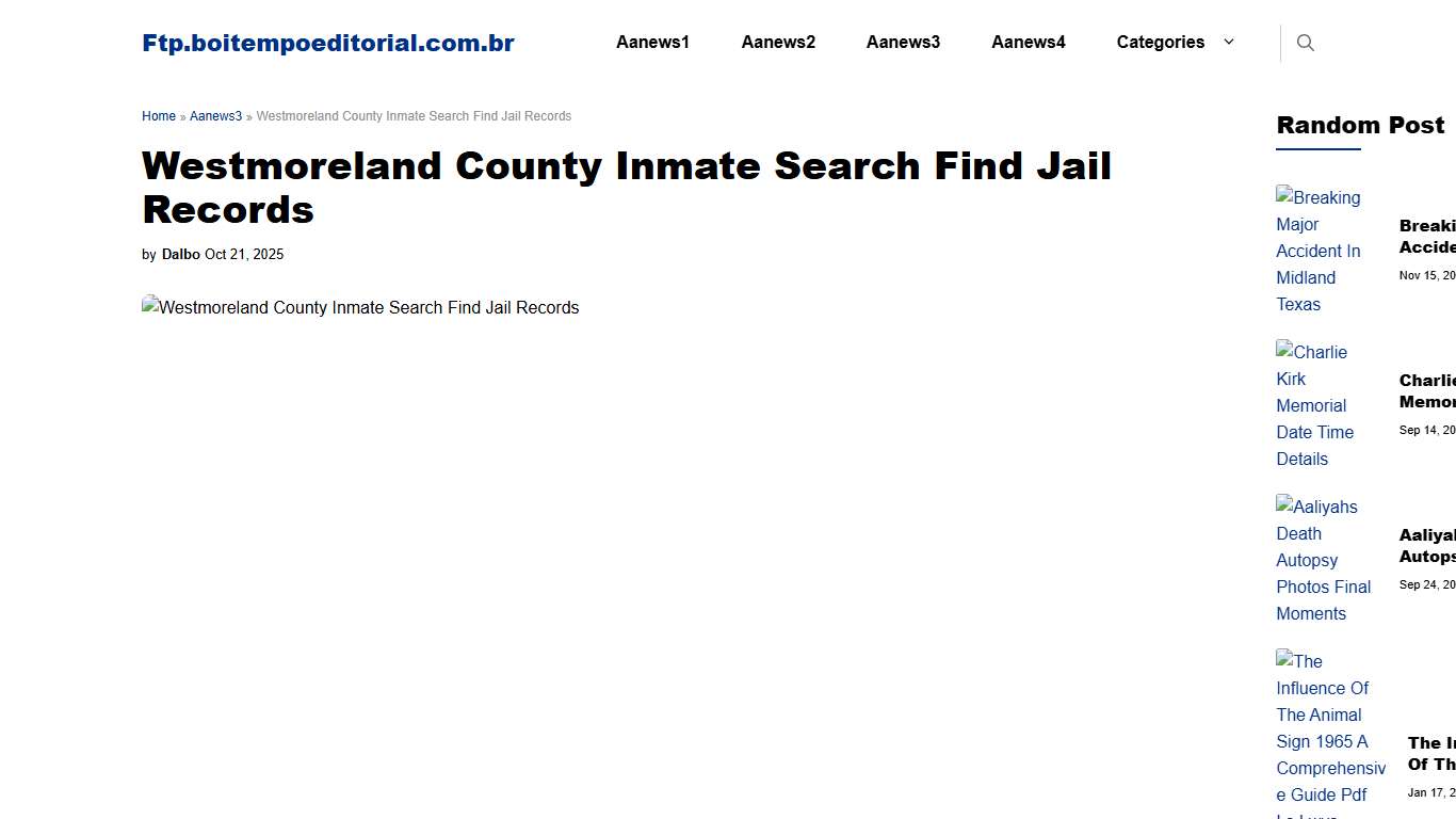 Westmoreland County Inmate Search Find Jail Records
