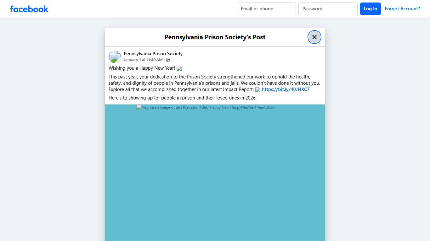 Wishing you a Happy New... - Pennsylvania Prison Society Facebook